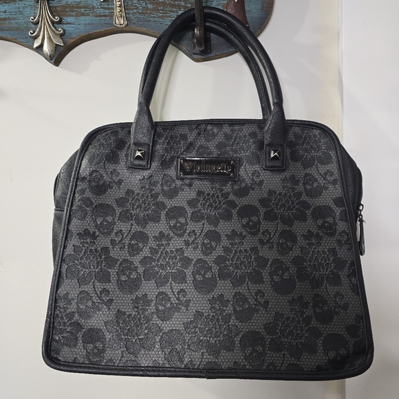 Loungefly Handbags - Loungefly Black Skull Pattern Women's Bag